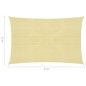 vidaXL Toldo de vela beige HDPE 160 g/m² 2x3 m vidaXL Toldo de vela beige HDPE 160 g/m² 2x3 m
