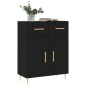 vidaXL Aparador de madera de ingeniería negro 69,5x34x90 cm vidaXL Aparador de madera de ingeniería negro 69,5x34x90 cm