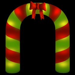 vidaXL Puerta de arco inflable de Navidad con LED 270 cm