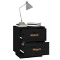 vidaXL Mesita de noche madera maciza de pino negro 40x34x45 cm vidaXL Mesita de noche madera maciza de pino negro 40x34x45 cm