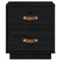 vidaXL Mesita de noche madera maciza de pino negro 40x34x45 cm vidaXL Mesita de noche madera maciza de pino negro 40x34x45 cm