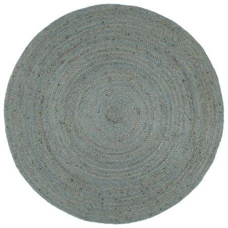 vidaXL Alfombra de yute tejida a mano redonda verde oliva 210 cm