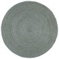 vidaXL Alfombra de yute tejida a mano redonda verde oliva 210 cm vidaXL Alfombra de yute tejida a mano redonda verde oliva 210 cm