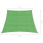 vidaXL Toldo de vela HDPE verde claro 160 g/m² 3/4x2 m vidaXL Toldo de vela HDPE verde claro 160 g/m² 3/4x2 m