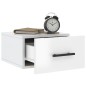 vidaXL Mesitas de noche de pared 2 uds blanco brillo 35x35x20 cm
