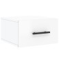 vidaXL Mesitas de noche de pared 2 uds blanco brillo 35x35x20 cm