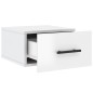 vidaXL Mesitas de noche de pared 2 uds blanco brillo 35x35x20 cm