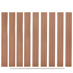 vidaXL Tableros de valla de repuesto 9 uds WPC marrón 170 cm