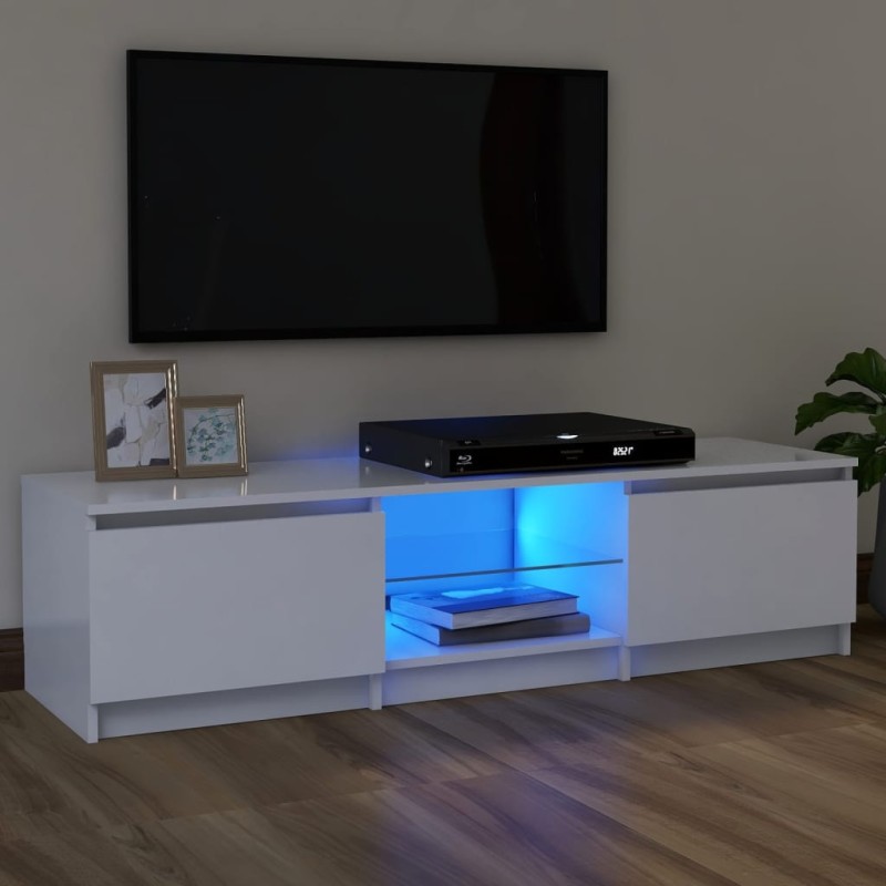 vidaXL Mueble para TV con luces LED blanco 120x30x35,5 cm vidaXL Mueble para TV con luces LED blanco 120x30x35,5 cm