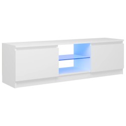 vidaXL Mueble para TV con luces LED blanco 120x30x35,5 cm