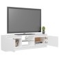 vidaXL Mueble para TV con luces LED blanco 120x30x35,5 cm vidaXL Mueble para TV con luces LED blanco 120x30x35,5 cm