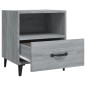 vidaXL Mesita de noche madera contrachapada gris Sonoma