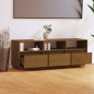 vidaXL Mueble de TV madera maciza de pino marrón miel 140x37x50 cm vidaXL Mueble de TV madera maciza de pino marrón miel 140x37x50 cm