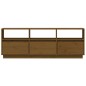 vidaXL Mueble de TV madera maciza de pino marrón miel 140x37x50 cm vidaXL Mueble de TV madera maciza de pino marrón miel 140x37x50 cm
