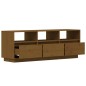 vidaXL Mueble de TV madera maciza de pino marrón miel 140x37x50 cm vidaXL Mueble de TV madera maciza de pino marrón miel 140x37x50 cm