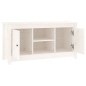 vidaXL Mueble para TV de madera maciza de pino blanco 103x36,5x52 cm