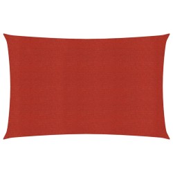 vidaXL Toldo de vela rojo HDPE 160 g/m² 3,5x4,5 m