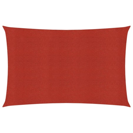 vidaXL Toldo de vela rojo HDPE 160 g/m² 3,5x4,5 m