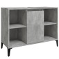 vidaXL Armario de lavabo madera contrachapada gris hormigón 80x33x60cm vidaXL Armario de lavabo madera contrachapada gris hormigón 80x33x60cm