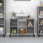 vidaXL Armario de lavabo madera contrachapada gris hormigón 80x33x60cm vidaXL Armario de lavabo madera contrachapada gris hormigón 80x33x60cm