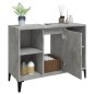 vidaXL Armario de lavabo madera contrachapada gris hormigón 80x33x60cm vidaXL Armario de lavabo madera contrachapada gris hormigón 80x33x60cm