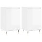 vidaXL Aparadores 2 uds madera de ingeniería blanco brillo 40x35x70 cm vidaXL Aparadores 2 uds madera de ingeniería blanco brillo 40x35x70 cm