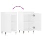 vidaXL Aparadores 2 uds madera de ingeniería blanco brillo 40x35x70 cm vidaXL Aparadores 2 uds madera de ingeniería blanco brillo 40x35x70 cm