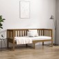 vidaXL Sofá cama de madera maciza de pino marrón miel 80x200 cm vidaXL Sofá cama de madera maciza de pino marrón miel 80x200 cm
