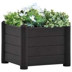 vidaXL Arriate de jardín PP gris antracita 43x43x35 cm