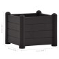 vidaXL Arriate de jardín PP gris antracita 43x43x35 cm vidaXL Arriate de jardín PP gris antracita 43x43x35 cm