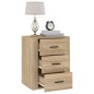vidaXL Mesita de noche madera contrachapada roble sonoma 50x36x60 cm vidaXL Mesita de noche madera contrachapada roble sonoma 50x36x60 cm