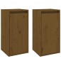 vidaXL Armario de pared 2 uds madera de pino marrón miel 30x30x60 cm vidaXL Armario de pared 2 uds madera de pino marrón miel 30x30x60 cm