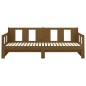 vidaXL Sofá cama extraíble madera de pino marrón miel 2x(80x200) cm