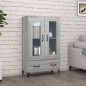 vidaXL Aparador alto de madera contrachapada gris Sonoma 70x31x115 cm vidaXL Aparador alto de madera contrachapada gris Sonoma 70x31x115 cm