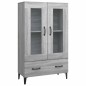vidaXL Aparador alto de madera contrachapada gris Sonoma 70x31x115 cm vidaXL Aparador alto de madera contrachapada gris Sonoma 70x31x115 cm