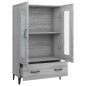 vidaXL Aparador alto de madera contrachapada gris Sonoma 70x31x115 cm vidaXL Aparador alto de madera contrachapada gris Sonoma 70x31x115 cm