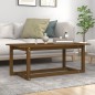 vidaXL Mesa de centro madera maciza de pino marrón miel 110x55x45 cm vidaXL Mesa de centro madera maciza de pino marrón miel 110x55x45 cm