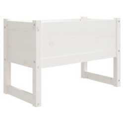 vidaXL Jardinera madera maciza de pino blanco 78x40x52 cm
