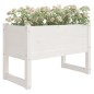 vidaXL Jardinera madera maciza de pino blanco 78x40x52 cm vidaXL Jardinera madera maciza de pino blanco 78x40x52 cm
