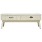 vidaXL Mesa de centro con 2 cajones tallados madera gris 110x50x40 cm vidaXL Mesa de centro con 2 cajones tallados madera gris 110x50x40 cm