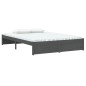 vidaXL Estructura de cama de madera maciza gris 140x200 cm vidaXL Estructura de cama de madera maciza gris 140x200 cm