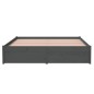 vidaXL Estructura de cama de madera maciza gris 140x200 cm vidaXL Estructura de cama de madera maciza gris 140x200 cm