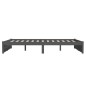 vidaXL Estructura de cama de madera maciza gris 140x200 cm vidaXL Estructura de cama de madera maciza gris 140x200 cm
