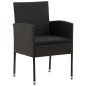 vidaXL Juego de comedor de jardín 9 piezas ratán sintético negro vidaXL Juego de comedor de jardín 9 piezas ratán sintético negro