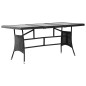 vidaXL Juego de comedor de jardín 9 piezas ratán sintético negro vidaXL Juego de comedor de jardín 9 piezas ratán sintético negro