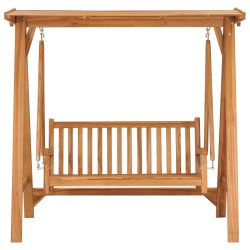 vidaXL Banco balancín de madera maciza de teca 170 cm 