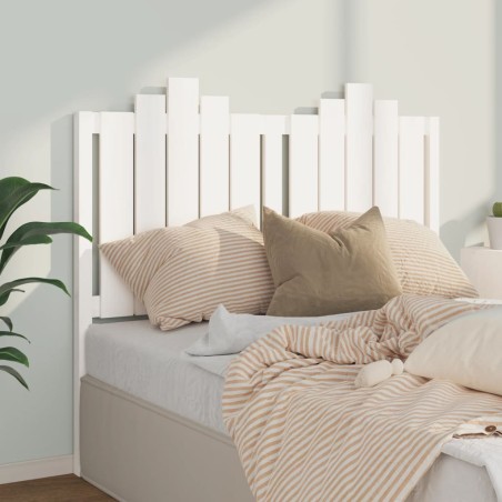 vidaXL Cabecero de cama madera maciza de pino blanco 126x4x110 cm