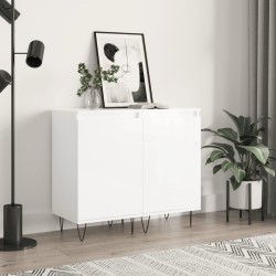 vidaXL Aparadores 2 uds madera de ingeniería blanco brillo 40x35x70 cm