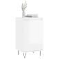 vidaXL Aparadores 2 uds madera de ingeniería blanco brillo 40x35x70 cm