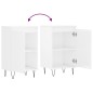 vidaXL Aparadores 2 uds madera de ingeniería blanco brillo 40x35x70 cm